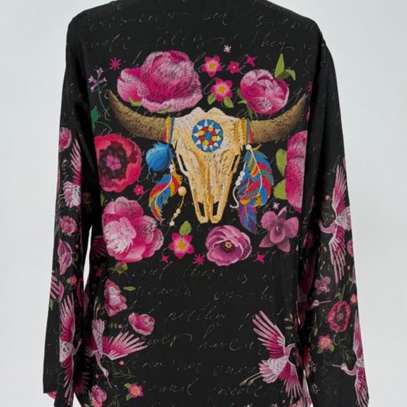 Johnny Was Silk Top - Picture 1 of 14